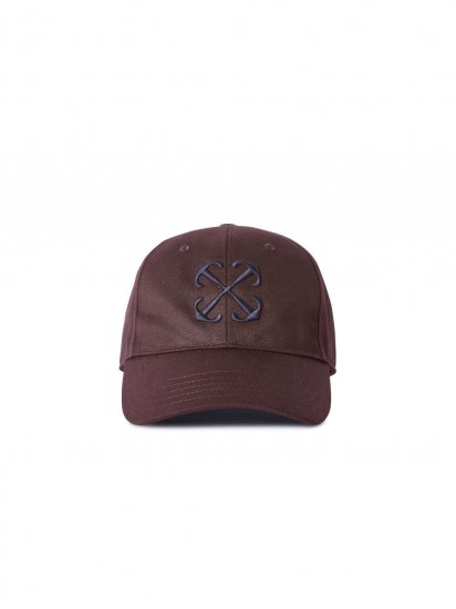 Off-White DRILL EMBR ARROW BASEBALL CAP BURGUNDY on Sale - Purple - Click Image to Close