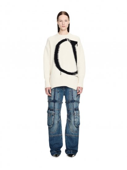 Off-White OW MAXI LOGO CREWNECK - White - Click Image to Close