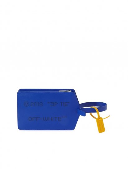 Off-White ZIP TIE MEDIUM CLUTCH - Blue - Click Image to Close