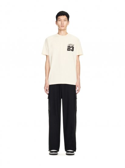 Off-White 23 Logo Slim S/S Tee - Neutrals - Click Image to Close