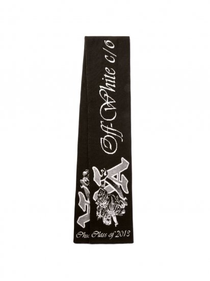 Off-White VA KNIT SCARF - Black - Click Image to Close