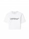 Off-White Big Logo Bookish Crop Tee - White