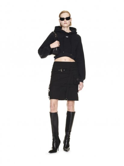 Off-White WO BLEND CARGO MIDI SKIRT on Sale - Black - Click Image to Close