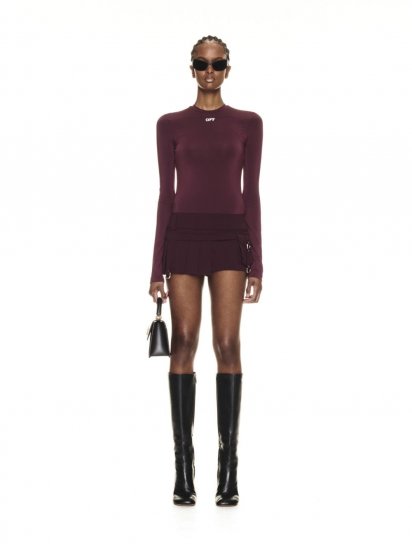 Off-White WO BLEND CARGO MINI SKIRT BURGUNDY NO C on Sale - Red - Click Image to Close