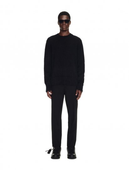 Off-White MOHAIR ARROW KNIT CREWNECK - Black - Click Image to Close