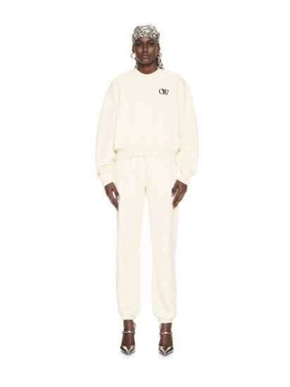 Off-White FLOCK OW CUFF SWEATPANT on Sale - White - Click Image to Close