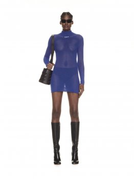 Off-White NET MINI DRESS on Sale - Blue