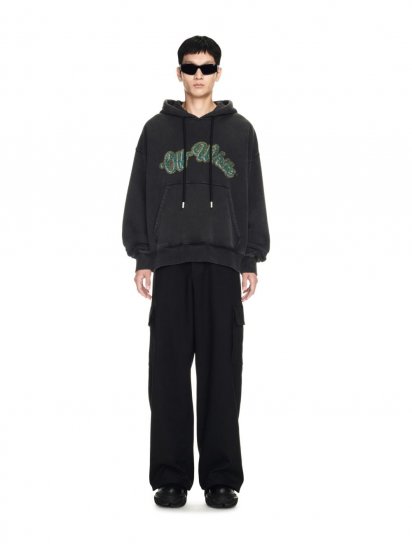 Off-White Bacchus Skate Hoodie - Black - Click Image to Close