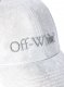 Off-White Denim Logo Bksh Baseball Cap on Sale - Silver