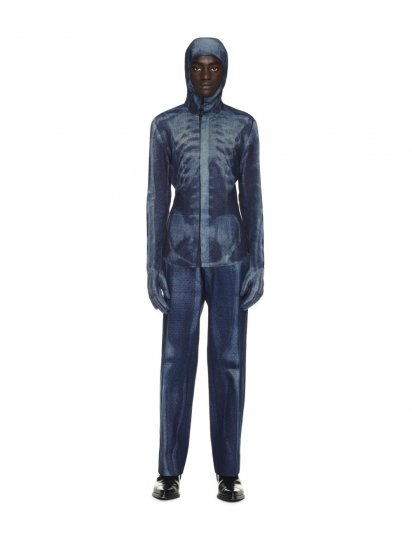 Off-White Body Scan 2Skin Denim Hood on Sale - Blue - Click Image to Close