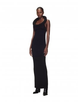 Off-White Vi Tube Long Dress - Black