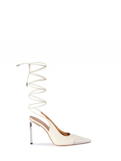 Off-White Lace Up Allen Pump - White - Click Image to Close