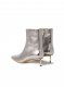 Off-White SILVER ALLEN METAL ANKLE BOOT DARK GREY on Sale - Dark Grey Silver