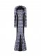 Off-White SHIBORI GEO CYCL LONG DRESS COBALT BLUE on Sale - Blue