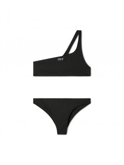 Off-White Off Stamp One-Shoulder Bikini - Black - Click Image to Close